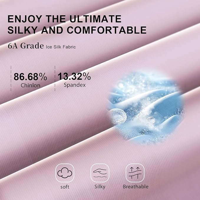 LC-dolida Bluetooth 5.4 Sleep Mask, Ice Silk Sleep Headphones for Side Sleepers, Adjustable Blackout Eye Mask with Bluetooth Headphones, Ultra-Soft Sleeping Mask for Women & Travel (Pink)