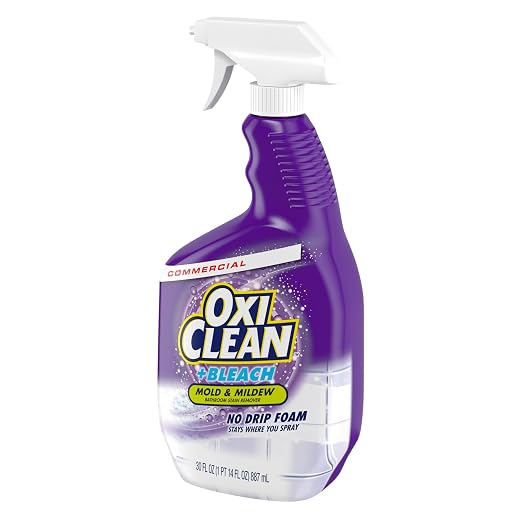 Oxiclean + Bleach, Bathroom Stain Remover No Drip Foam, 30 Fl. Ounces (Pack of 8)