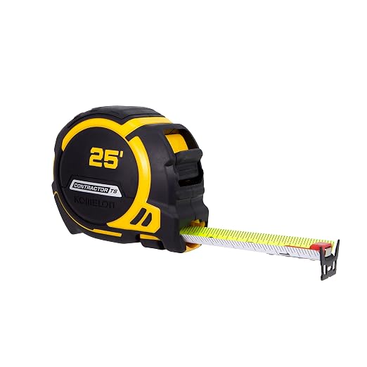 Komelon 79425 Contractor TS Magnetic Tape Measure 25' x 1.25"