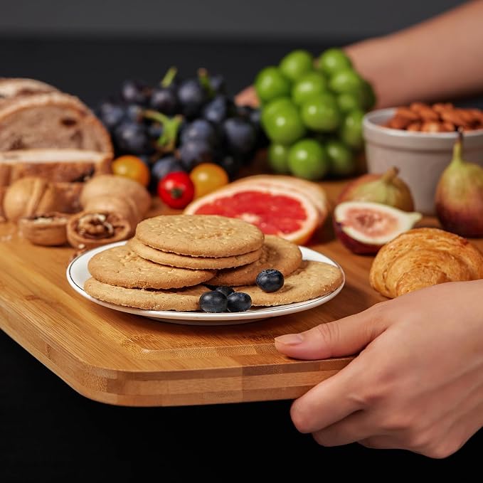BEZIA 30"x20" Extra Large Bamboo Cutting Board for Kitchen, Stove Top Cover | Deep Juice Grooves, Pre-Oiled Finish, Lightweight Construction, Ideal for Daily Food Prep, Carving, Serving & Kitchen Tasks