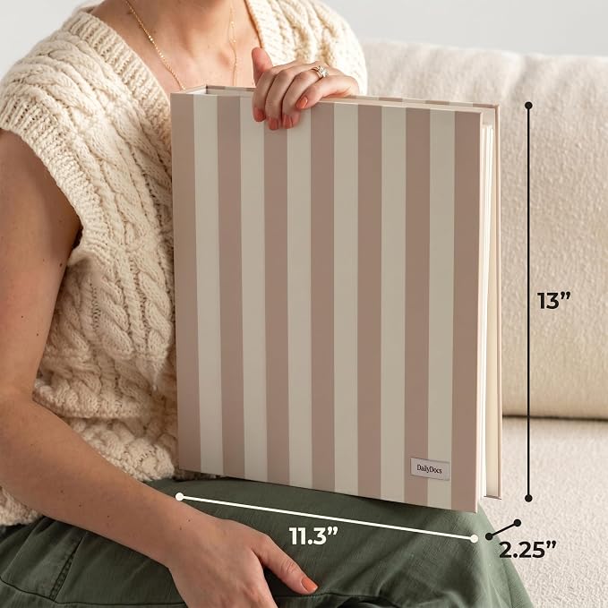Document Organizer Binder for Important Papers & Passports, Oat