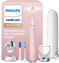 Philips Sonicare DiamondClean Smart 9500 Electric Toothbrush - Sonic Toothbrush with App, Pressure Sensor, 15 Brushing Settings, Replacement Reminder, USB Charging Travel Case, Pink, Model HX9923/21