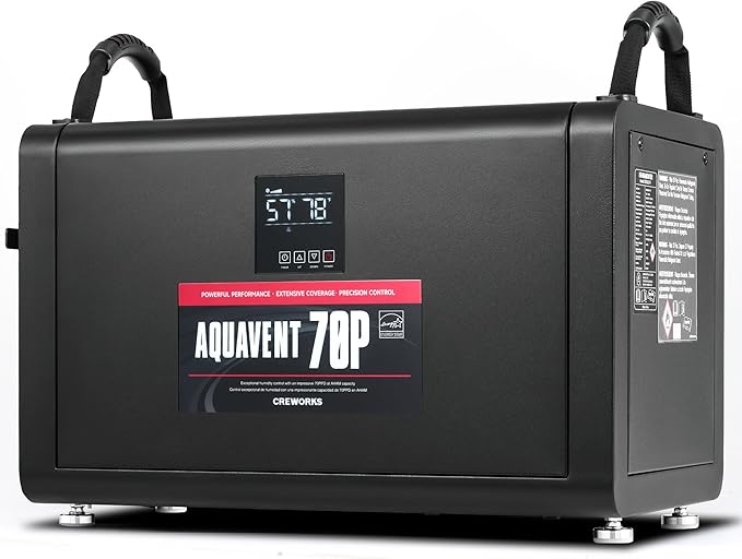 CREWORKS 145 PPD Commercial Dehumidifier, 145 Pint Dehumidifier for Basement with Water Pump, Professional Crawl Space Dehumidification with Auto Defrost & Detachable Display Panel
