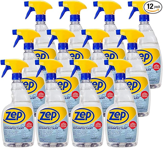 Zep Quick Clean Disinfectant 32 oz. Kills 99.9% of Bacteria in 5 Seconds (ZUQCD32)