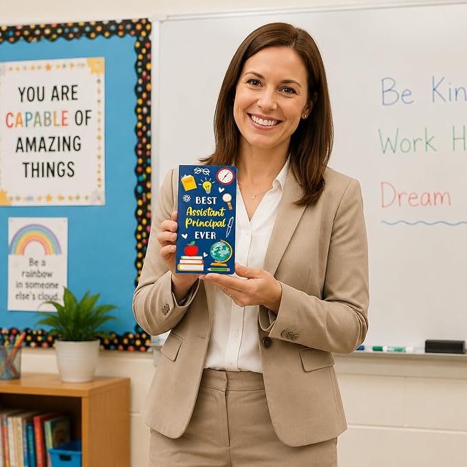Xqumoi 2 Pack Best Assistant Principal Sticky Note for School Office Supply | School Assistant Principal Self-Stick Note, Teacher Appreciation Gift, Writing Memo Pad, Back to School Office Supplies