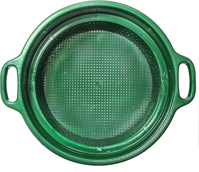 ASR Outdoor DEEP Stacking 1/8" Classifier Screen with Handles, Heavy Duty 5 Gallon Plastic Sifting Sieve