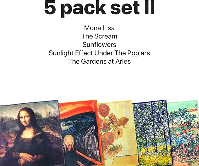 Extra Large [50 Pack] Classic Art Collection 2, Microfiber Cleaning Cloth - Ultra Premium Quality Microfiber Cloth(Best for Camera Lens, Glasses, Screens, and All Lens.)