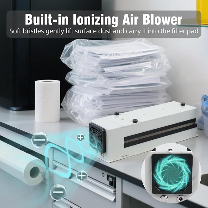 Electric Film Anti-Static Dust Collector, with Wool Brush/Fan, Easy Cleaning and Disassembly, for 45 and 810 Films, Darkroom Cleaning