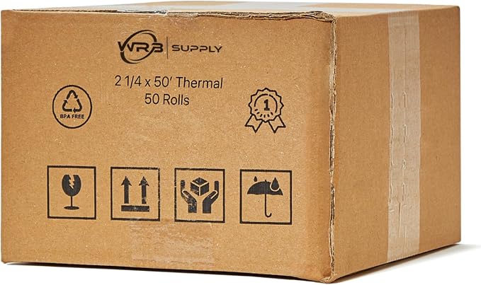Thermal Paper 50 Rolls Of 2 1/4" x 50', Fits Most Credit Card Machines Register