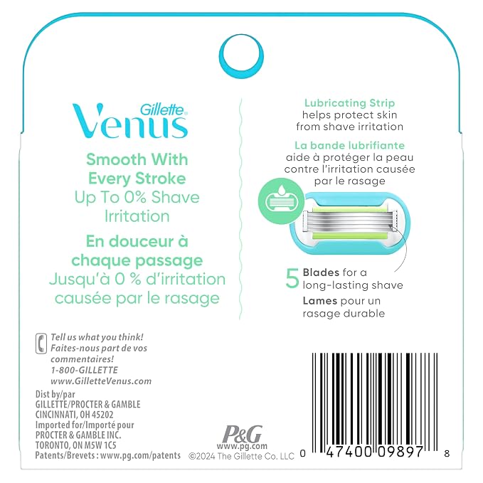 Gillette Venus Extra Smooth Womens Razor Blade Refills, 4 Count, Designed for a Close, Smooth Shave
