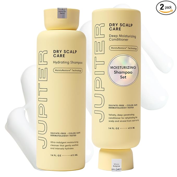 Jupiter Hydrating Shampoo and Conditioner Set – Moisturizing, Nourishing, and Strengthening Hair Care – Daily Scalp & Hair Hydration – Color-Safe, Sulfate-Free, Paraben-Free, 14 fl. oz. each