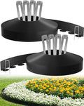 Bluepro Landscape Edging, 2 Inch 100 ft Garden Border Edging | 150 Steel Stakes, Upgraded Reinforced Design, Durable Plastic Landscaping Border for Flower Beds, Lawn & Yard