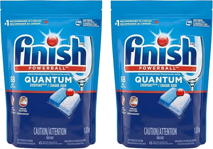 Finish Powerball Quantum Everyday Dishwasher Detergent Tablets, Mega Value Pack - 176 Count, 2.02 kg