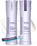 Keranique Deep Hydration Shampoo and Conditioner Set for Dry, Thinning Hair – Keratin, Biotin & Niacinamide – Moisturizing, Strengthening & Volumizing – Sulfate and Paraben Free Keratin Amino Complex™