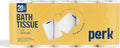 Perk 1-Ply Toilet Paper, Septic Safe Tissue Rolls, 1,000-Sheets Per Roll, 20-Pack, White