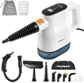 Sakerplus EverSteam Instant-Heat Steam Cleaner, 15 Sec Fast Heat-up | Dual steam modes and a 400 mL tank with 10 accessories and 5 microfiber cloths for kitchens, bathrooms and cars
