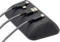Smartish® Magnetic Cord Holder - Bigger Cable Wrangler Organizer with Magnet Clips for Charger Management on Desktop, Nightstand - Holds 6+ Cables - Black Tie Affair