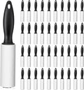 Zhehao 40 Pack Mini Lint Rollers 1200 Sheets Travel Size Lint Removers Portable Roller for Clothes Pet Hair Furniture Couch Carpet Car Seats(6 x 1.02 Inches,Black)