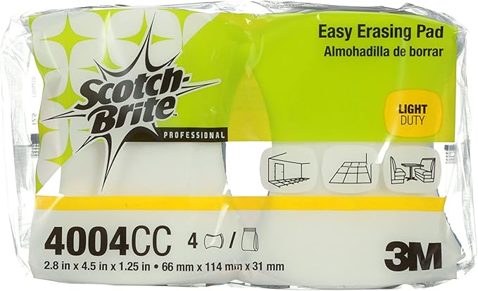 3M Scotch-Brite Easy Erasing Pad 4004CC, 2.8 in x 4.5 in x 1.2 in