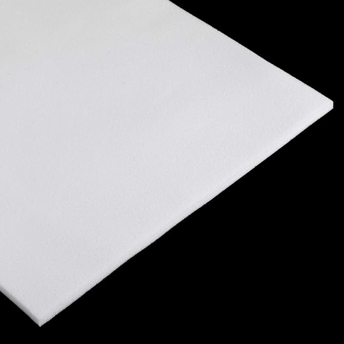 Patelai Cushion Sheet Upholstery Foam High Density Foam Padding Seat Replacement Upholstery Wrap Sponge Padding for Cushions Chairs Packing Storage and Shipping(79 x 16 x 0.4 Inch,White)