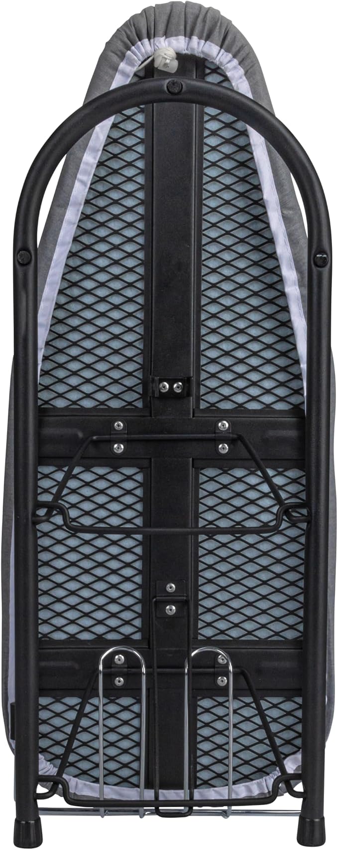 Household Essentials Tabletop Ironing Board, Durable Board with Iron Rest, Includes Door Hang, Perfect for Dorms and Small Spaces, Black with Grey Cover