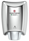 World Dryer K-972 SMARTdri High Efficiency Intelligent Automatic Hand Dryer in Polished Stainless Steel Multi-Port Nozzle, 110-120V