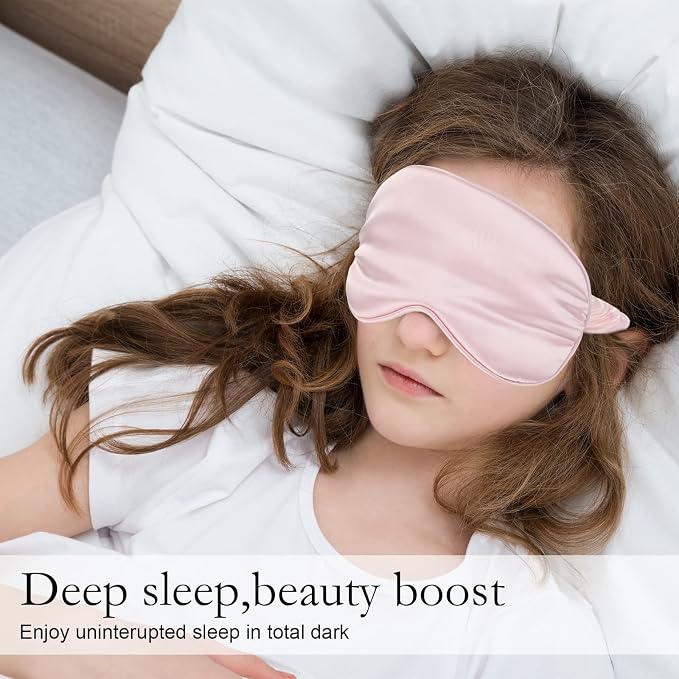 100 Pieces Silk Sleep Mask Eye Coverings for Sleeping Smooth Soft Eye Covers Mask with Elastic Strap for Sleeping Blocking Lights Travel Relax