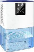 Dehumidifier, 3L/105oz Water Tank, 1100ml/Day, Bathroom Bedroom Basement RV, Ultra-Quiet 28dB Sleep Mode, Auto Shut-Off, Auto Defrost, 7-Color LED Light, Digital Display (White)