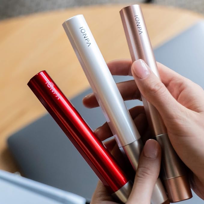 IONIC KISS IONPA DM Red Compact Ionic Power Electric Toothbrush with Travel Cap, Brushing Timer, 2 Modes, 2 Soft Extended Filament Brush Heads Made in Japan, KISS You Outdoor, Camping, DM-011RD
