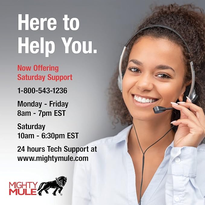 Mighty Mule Gate Opener, Solar and Smart Ready, Heavy Duty Automatic Gate Opener, Gates up to 18ft or 850lb Per Gate Leaf, Dual Gate Opener - Estate, MM572W-EST