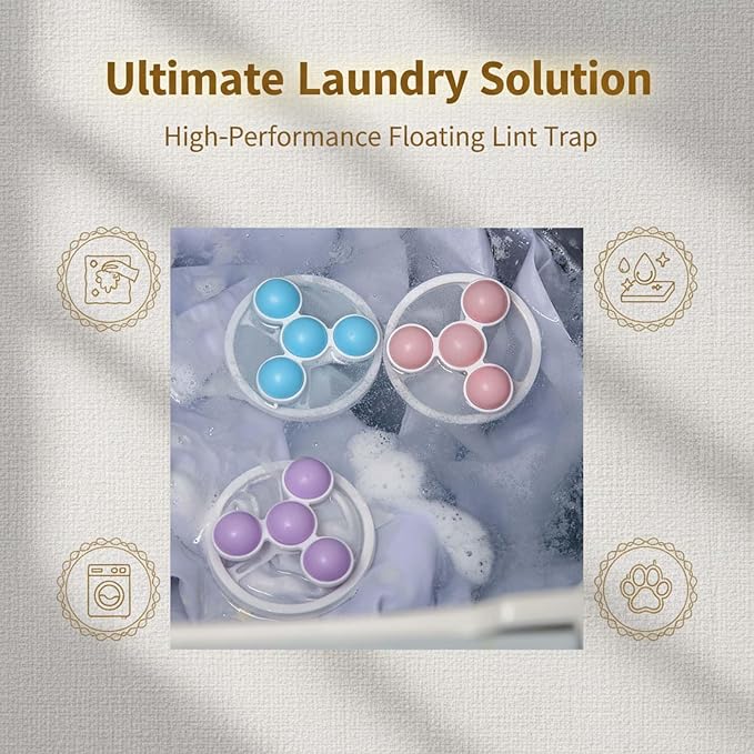 Sakerplus Lint Catcher for Washing Machine Lint Catcher, Floating Washing Machine Hair Filter Mesh Bag, Reusable Washing Machine Filter Bag for Capturing Hair, Polyester & PP (9)