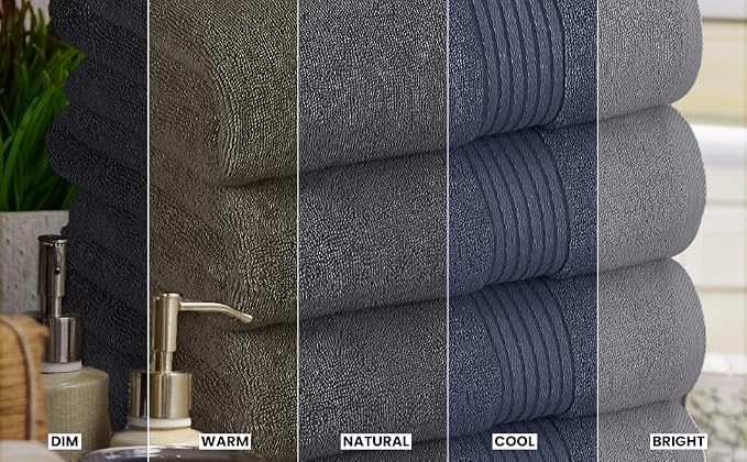 Utopia Towels 6 Pack Bath Towels Set, (27 x 54 Inches) 100% Ring Spun Cotton, Quick Dry, Highly Absorbent, Soft Feel Towels, Grey