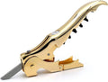 Pulltap's Genuine Slider Boss 150 Waiter's Corkscrew – Double-Hinged Wine Key with Sliding Foil Cutter – Patented Design – Made in Spain – Oro (24K Full Gold)