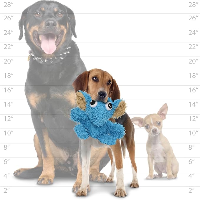 MIGHTY Tuffy 2 Pack Microfiber Medium Ball Elephant Dog Toy | Ultra Durable Plush Toy with Multiple Layers & Reinforced Seams , Washable and Floats , Mighty® Construction