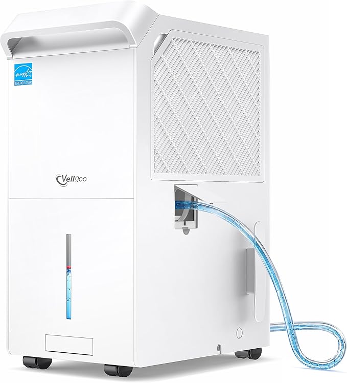 6000 Sq Ft Dehumidifier, Energy Star Most Efficient 2025 Max 140 Pint/Day Dehumidifier for Basement, Large Room and Home with Drain Hose, Auto Defrost, Smart Humidity Control, Auto Restart