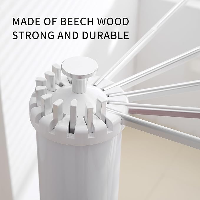 RFOUO Clothes Drying Rack Tripod Aluminum-16rods,Portable Foldable Drying Rack,Drying Rack Clothing for Laundry Bedroom Household