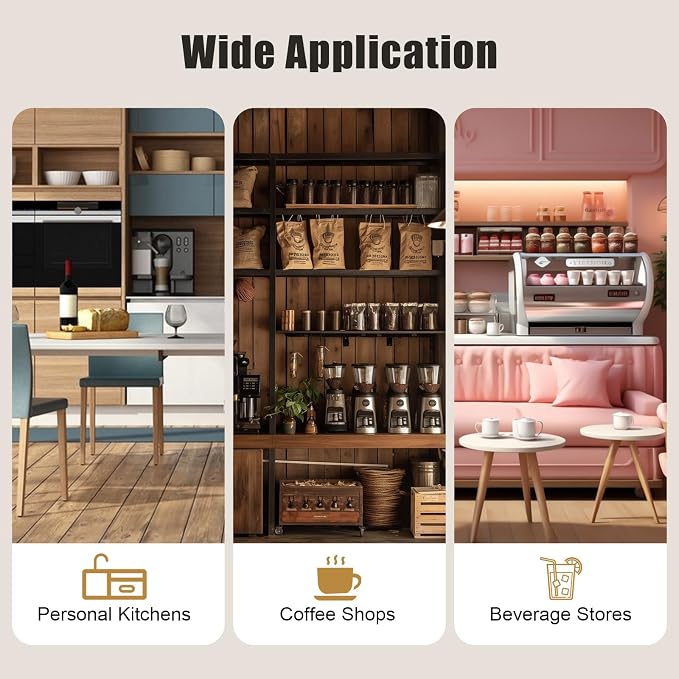Gold Siphon Coffee Maker, 400ml Vintage Vacuum Coffee Brewer with Wooden Base, Electric Glass Balance Siphon Pot for Home, Kitchen, Coffee Shop - Manual Brewing Equipment with Measuring Cup & Spoon