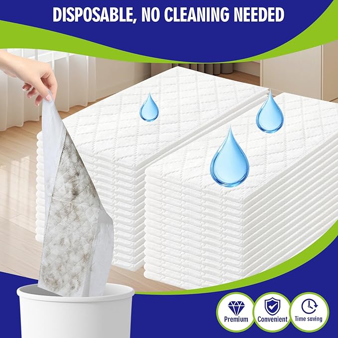 20 Count XL Heavy Duty Wet Mopping Cloths Refill Compatible with Swiffer Sweeper XL Mop, Disposable Wet Pads Refill X-Large Size for Multi-Surface Floor Cleaning, Lavender Scent
