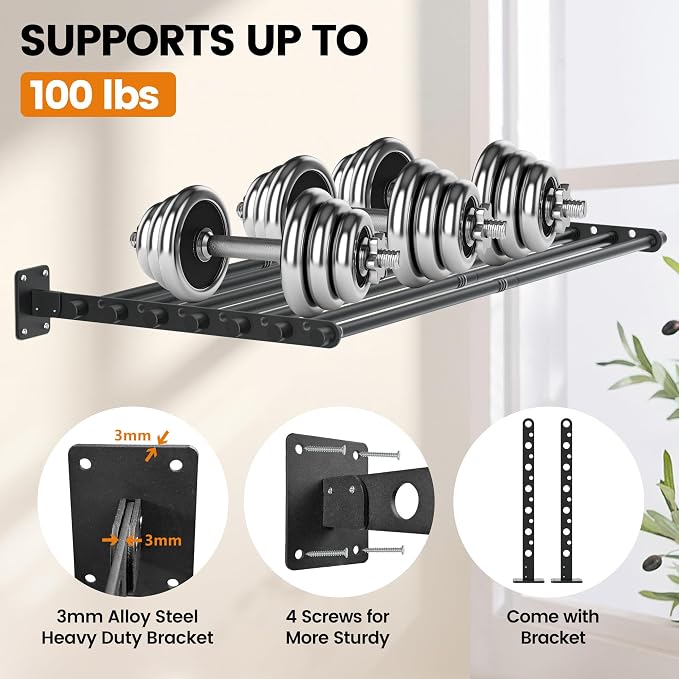 Wall Mounted Clothes Drying Rack 28 Inch – Foldable Laundry Drying Rack for Wall Mount, Space Saving Indoor Drying Rack for Clothes, Compact & Sturdy Design