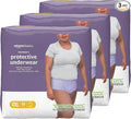 Amazon Basics Postpartum Incontinence Underwear for Women, Maximum Absorbency, Disposable, Bladder Leak Protection, Odor Control, Comfortable Fit, XX-Large, Lavender, 42 Count (3 Packs of 14)