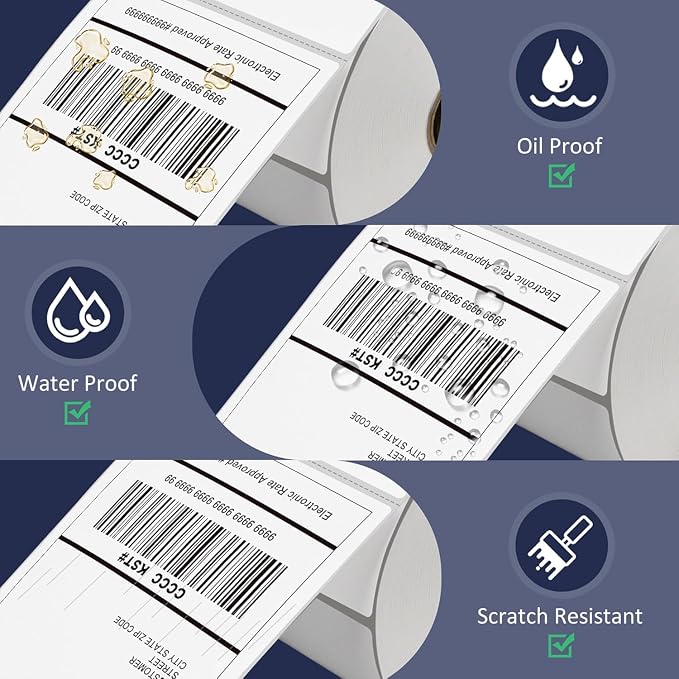 L LIKED 4x6 Direct Thermal Shipping Labels, 500 Rolls (250 Labels/Roll) - 125,000 Labels, Compatible with Zebra, eltron Direct Thermal Printers