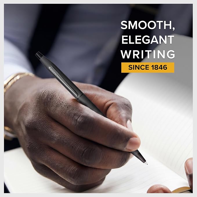 Cross Classic Century Brushed Black PVD Rollerball Pen - Refillable Pen for Effortless Writing - Black Ink - Durable Construction - Premier Distinctive Look - Gift-Ready
