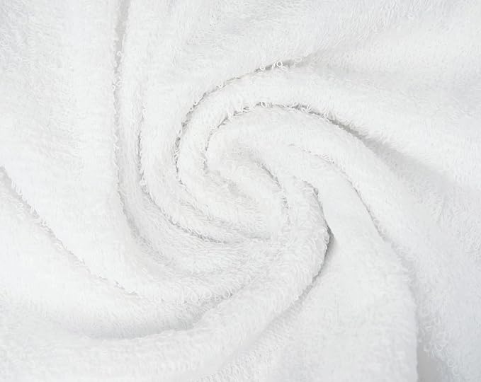 ZUPERIA White Bath Towels Bulk 12 Pack (20 x 40 Inches) - 100% Cotton Economy Light Weight Towels for Commercial Use - Quick Dry, Ultra-Soft, and Absorbent Bulk Towels