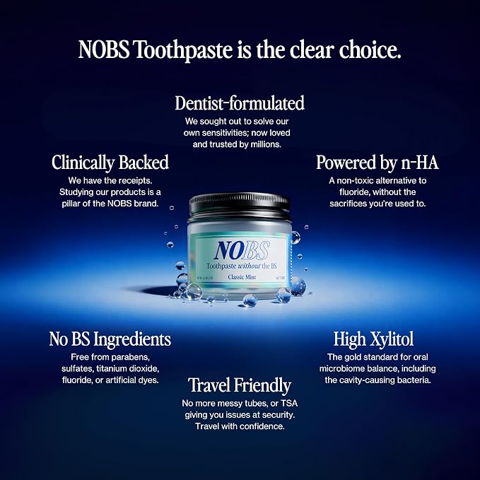 NOBS (No Bad Stuff) Toothpaste Tablets (1 Month) & NOBS Jr Bundle - Nano Hydroxyapatite, Fluoride Free, Eco & Travel Friendly - Remineralize with NHA