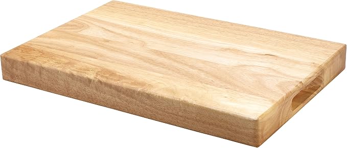 Winco 12" x 18" Heavy-Duty Cutting Board | Inset handles, Minimizes dulling, Attractive appearance, Great for Charcuterie, Cheese, Appetizers and Buffet Displays