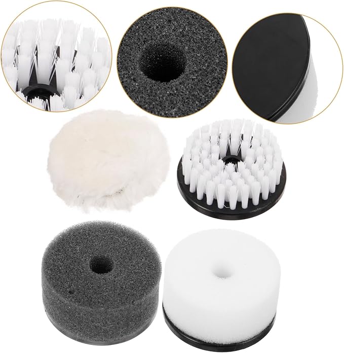 FRCOLOR 16pcs Shoe Cleaning Brush Polishing Dust Brushes for Shoes Includes Sponge Easy to Install Polish Attachments for Bright Finish