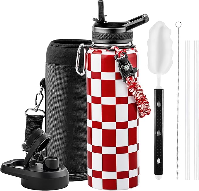 RAYMYLO 2026 Soccer Biggest Event Edition Insulated Water Bottle 40 oz, Nation Flag Design, Best Souvenir & Gift for World Soccer Lover, Vacuum Stainless Steel (Cold for 36Hrs), Leak Proof & Non-BPA
