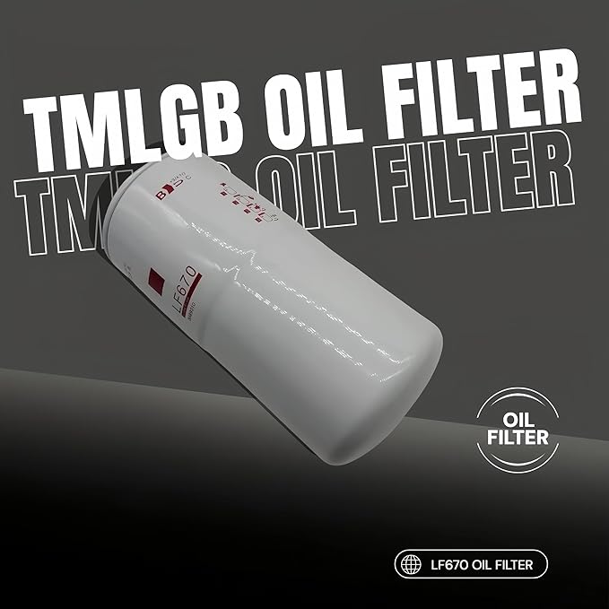 6/PACK LF670 Rotary Oil Filter Compatible with Cummins QSK60-GS3 KTA50 K50 QST30 SERIES KTA50-C QST30-G2 NTC SERIES Engine.