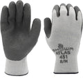 SHOWA 451 Insulated Work Gloves,Latex Coated Work Gloves with Rough Grip & Winter Construction & Outdoor, Grey, Large, 12- Count Large (Pack of 12)