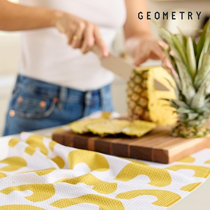 GEOMETRY Kitchen Tea Towels - Quick Dry Microfiber Dish Towels for Kitchen Sunny Hills, 18" x 30" 1 Pack